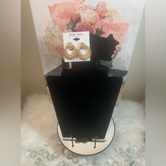 joan vass NEW YORK Jewelry - NWT Fashion Gold Hoop Clip Earrings
